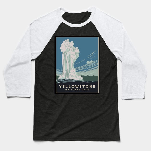 Yellowstone National Park (Refreshed) Baseball T-Shirt by splode